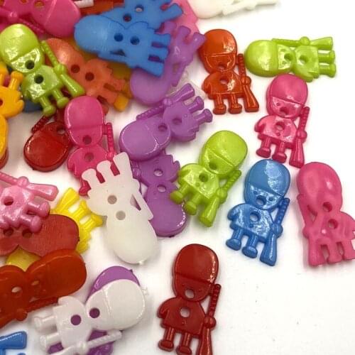 50pcs 21mm Mix Baby Plastic Buttons Scrapbooking Sewing Craft PT157