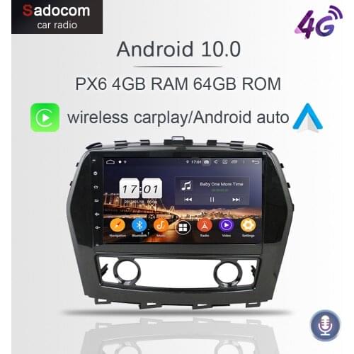 Carplay PX6 DSP IPS Android 10.0 Car DVD Player 4GB +128GB GPS Map RDS Radio WIFI Bluetooth 5.0 For Nissan Maxima 2015 2016-2020