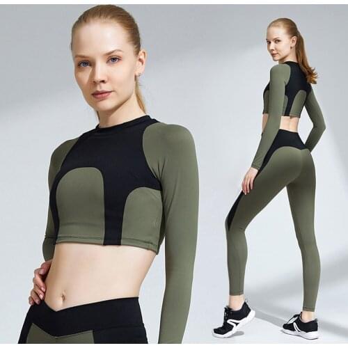 Seamless Gym Clothing Women Yoga Set High Waist Leggings Sports Suits Workout Legging Femme Crop Top Bra Sportswear Fitness
