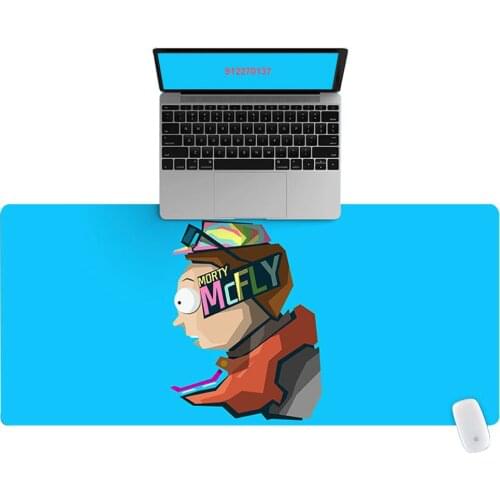 Large Office Computer Desk Mat Table Big Mouse Pad Blue Cartoon Character Laptop Cushion Desk Non-slip Mat Gamer Mousepad Mat
