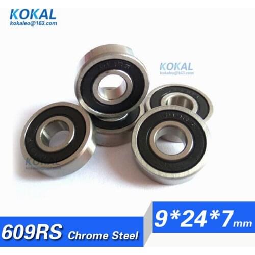 [CM609RS]Free Shipping 10pcs chrome steel deep groove ball bearing 609RS 609-2RS 609RS 609 80019 9*24*7mm DIY bearing