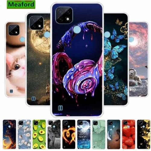 For Realme C21 Case Realme C20 C 15 C17 C12 Cartoon Soft TPU Silicone Phone Case For OPPO Realme C 21 Case Protective Back Cover