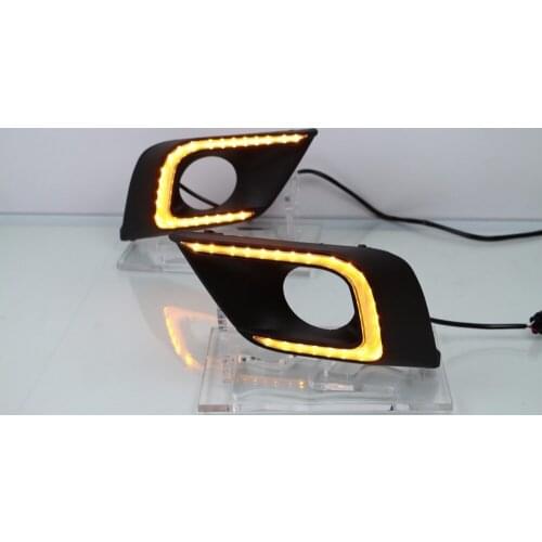 EOsuns led drl daytime running light for NISSAN Murano 2015-2016 with yellow turn signal and wireless control