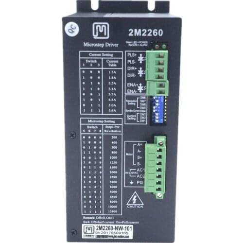 2-phase Digital hybrid stepper driver 2M2260 step motor driver 80-220VAC 5.6A Motor driver fit for 86 110 stepper motor