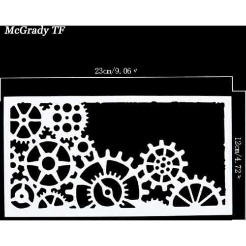 Facemile Gear Wedding Cake Stencil Set Metal Parts Craft Fondant Stencils Cake Decorating Cake Tools Embossing Template Mold