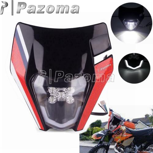 For XC-W EXC EXCF LED Headlight Headlamp Enduro Head Light Fit 250 300 350 450 500 Six Days TPI Dirt Bike Supermoto MX Motocross