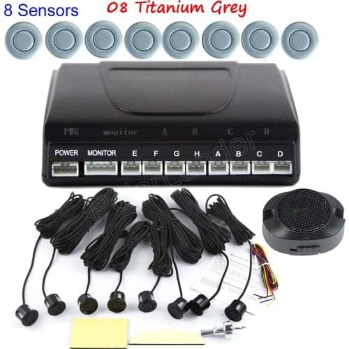 Hot Car 12V Parking Reverse Backup Radar sensor Buzzer System 8 Sensors 44 colors to choose auto sound alert automotive