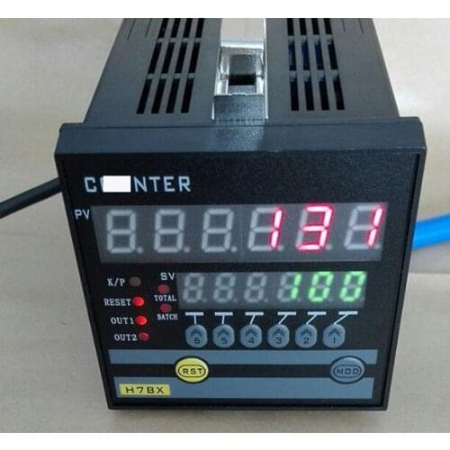 H7JC2-6E2R dijital ekran elektronik çok fonksiyonlu metre sayacı iki takım röle çıkışı