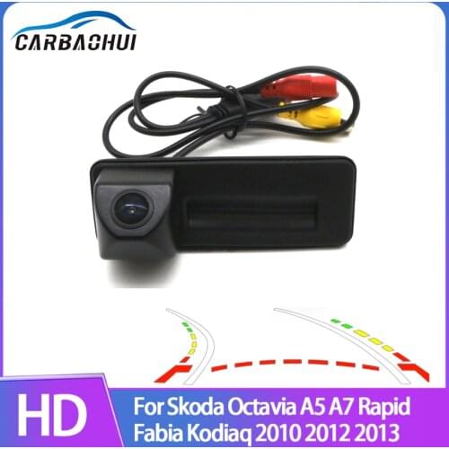 HD Car Trunk Handle camera For Skoda Octavia A5 A7 Rapid Fabia Kodiaq 2010 2012 2013 Rear View camera backup Camera Night Vision
