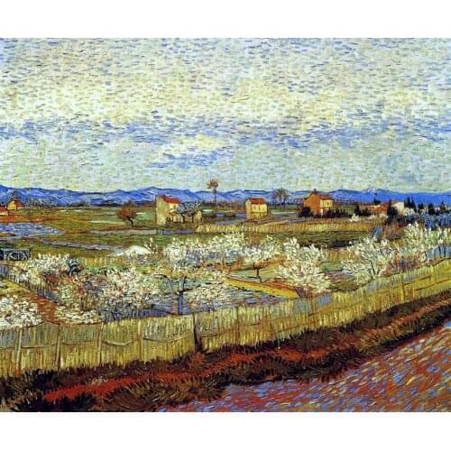 Vincent Van Gogh paintings on Canvas Peach Trees in Blossom hand-painted wall art decor High quality