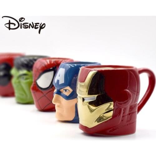 Disney Captain America Cup Spiderman Ceramic Large-Capacity Water Cup Mug 450ml Coffee Cup Tea Cup
