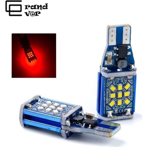 2 PCS T15 912 W16W WY16W Super Bright 3030 LED Auto Brake Bulb Backup Reverse Lamp Car Daytime Running Light Turn Signals Canbus