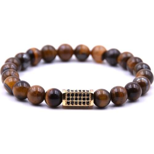 HOT Fashion Charm Bracelet Pave CZ Stone Bead Bracelet for Men Women Luxury pulseras Jewelry gift