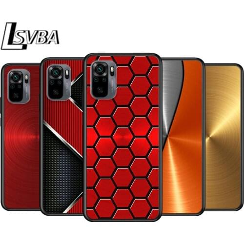 Red Blue Brushed Metal for Xiaomi Redmi Note 10 10S 9 9T 9S 9Pro Max 8T 8Pro 8 7 6 5 Pro 5A 4X 4 Soft Black Phone Case