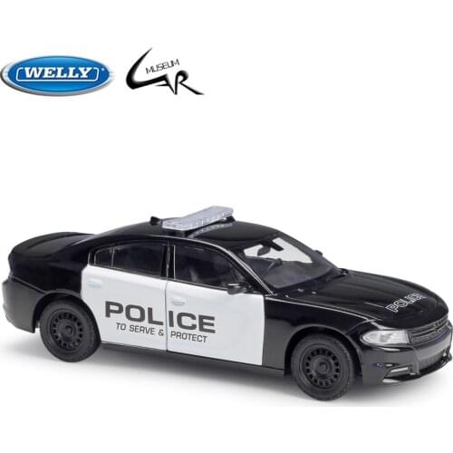 WELLY 1:24 Model Car Simulation Alloy Metal Toy Car Childrens Toy Gift Collection Model Toy Gifts Dodge Charger Pursuit