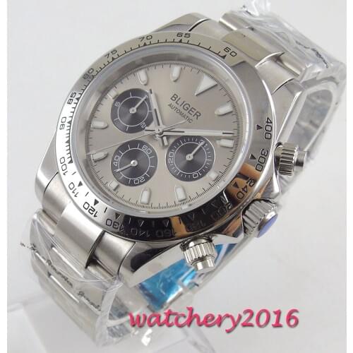 Bliger Casual Military 2019 Top Brand Luxury Watch Sapphire Glass Wristwatch Date Steel Grey Dial Mens Clock Relogio Masculino