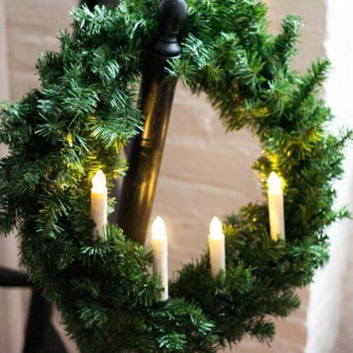 Set of 10 flickering Remote Controlled LED taper Candle teaLight w/7keys controller&clip Wedding Christmas Xmas decor-warm white