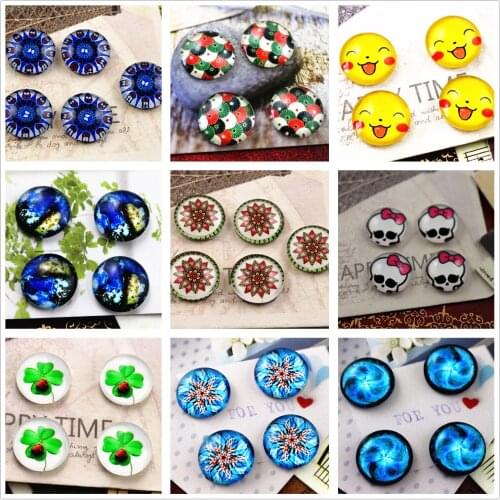 New Fashion 20pcs 12mm Handmade Photo Glass Cabochons Fashion Pictures