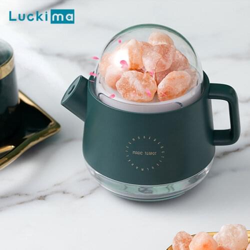 New Crystal Air Humidifier for Home Office with Battery USB Rechargeable Gift Idea Ultrasonic Mist Maker Essential Oil Diffuser