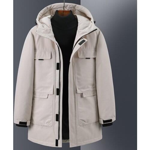 New Winter Thickened Down Jacket Mens Womens Couple Tooling Coat Outdoor Running Trekking Climbing Hiking Parka Cargo Overalls