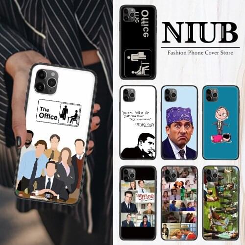 The Office Phone Case For iphone 5 5S SE 2 6 6S 7 8 11 12 Mini Plus X XS XR Pro Max black tpu shell pretty prime painting Etui