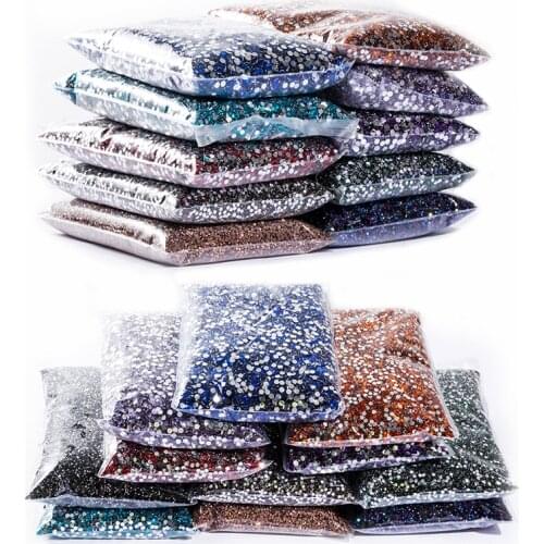 Wholesale Big Bag Flatback Glitters AB Jelly Resin Non hot Fix Rhinestones In Big Package Plastic Resin Nail Art Rhinestones DIY