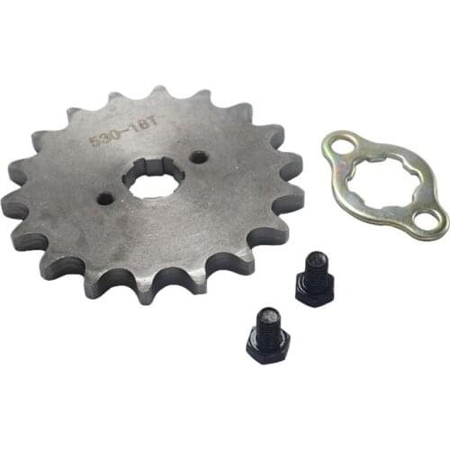Front Engine 530# 20mm 18T Teeth Chain Sprocket With Retainer Plate Locker for Motorcycle Dirt Bike ATV