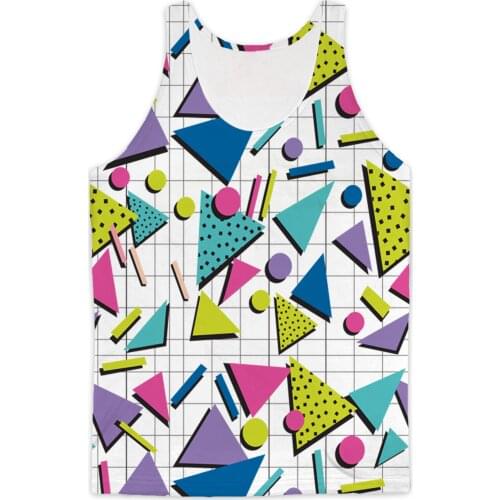 REAL American SIZE 90s Retro Print 3D Sublimation Print Tank top - plus size 4XL 5xl 6XL