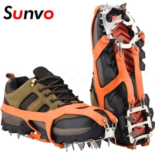 Outdoor Climbing Anti-slip Spikes for Shoes on Ice Drifts Winter Deicing Crampons Ice Grippers Cleats for Boots Snowshoes