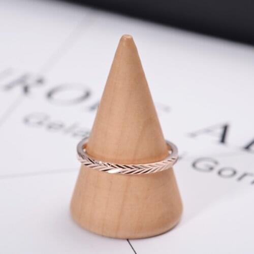 YUN RUO Modern Simplify Rose Gold Color Tail Ring Ladys Birthday Gift for Woman Fashion Titanium Steel Jewelry Never Fade 2020