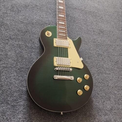 Standard Electric Guitar Green Color Mahogany Body Silver Hardware Roseboard Fingerboard High Quality Free Shipping