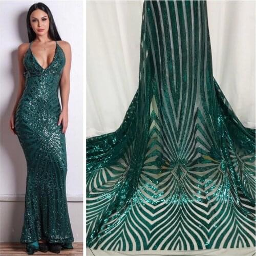High Quality African Nigerian Tulle Lace Fabric Sequined Lace Fabric Nigeria Embroidered Dress J4298