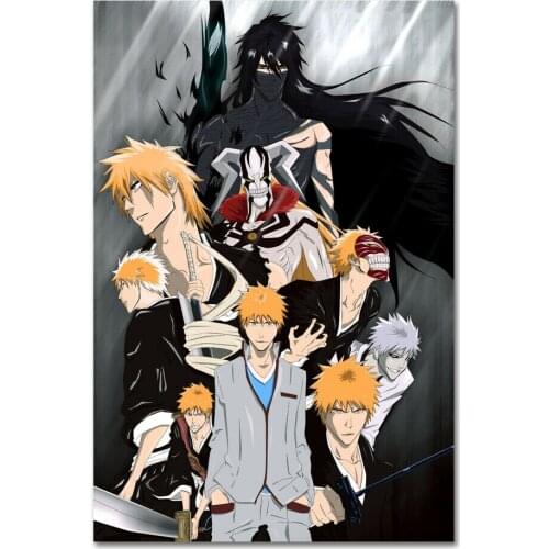 Bleach Japan Anime Kurosaki Ichig 2 Silk Fabric Wall Poster Art Decor Sticker Bright