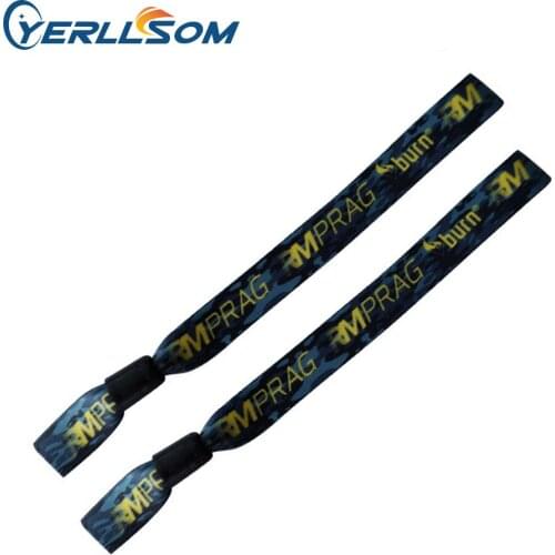 YERLLSOM 500PCS/lot Customized Personalized printing logo fabric wristbands bangles for gifts Y061505