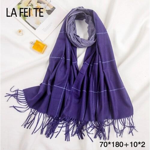 Winter Cashmere Scarf Women Plaid Shawl Tartan Scarves Crinkle Hijab Foulard Femme Pashmina Poncho Women Scarf For Ladies 2019