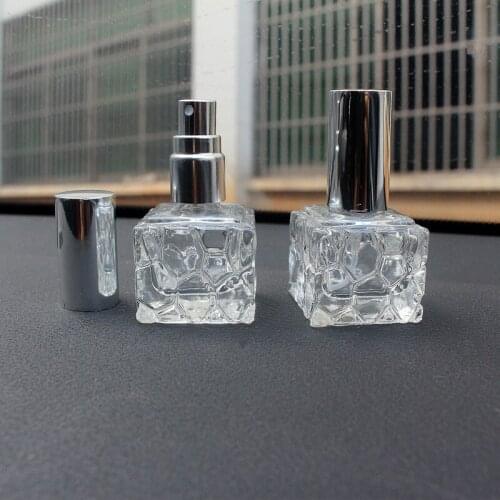 10pcs Transparent Spray Bottles 10ml Glass Mini Refillable Container Portable Travel Perfume Bottles Empty Cosmetic Containers