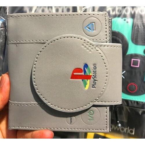 10pcs PU and PVC Purse Playstation Wallet Youth Student Short Transverse Game Purse Console Shape Bifold Coin plush Purse