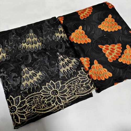 2020 Latest Green French Net Lace Fabric 5 Yards African 100% Cotton Embroidery Swiss Voile Lace in Switzerland For Dress A33022