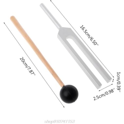 512HZ Aluminum Tuning Fork Chakra Healing Sound Vibration with Mallet Hammer Bag N27 20 Dropshipping