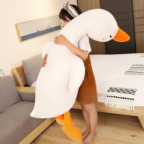 70/90cm Lovely Plush Duck Dolls Stuffed Soft Animal Pillow Sleeping Back Cushion for Baby Kids Appease Birthday Gift