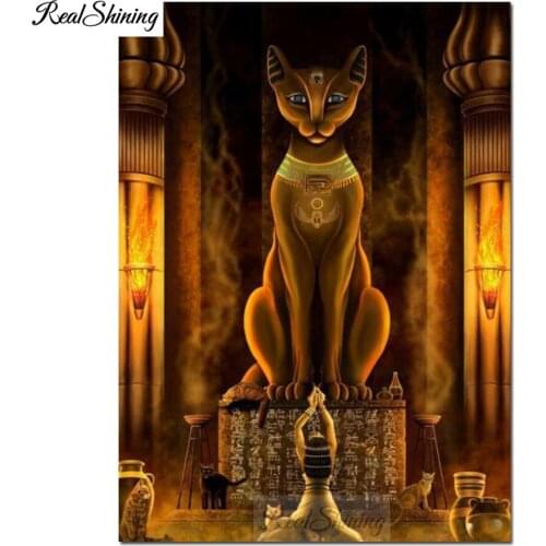 5d diy Diamond painting Egyptian pharaoh icon paint with diamond picture embroidery cat god full square round drill mosaic F938