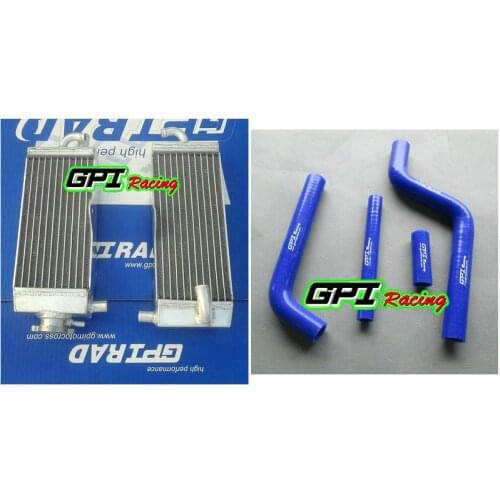 Aluminum radiator + BLUE hose FOR YAMAHA YZ125 YZ 125 96-01 97 98 99 00 2001 2000 1997