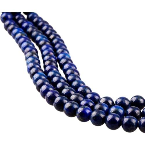 Lapis Lazuli Natural Gem Stone Round Loose Bead Stone For Bracelet Jewelry Accessories 6/8/10/12mm 15