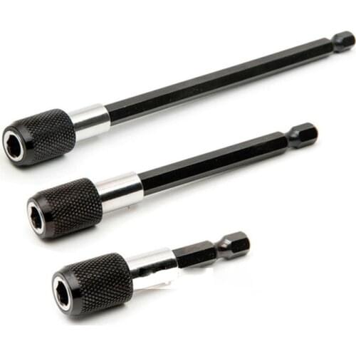1/4 Inch Hex Shank Quick Release Screwdriver Magnetic Bit Holder with Adjustable Collar Extension Bar 60mm 100mm 150mm