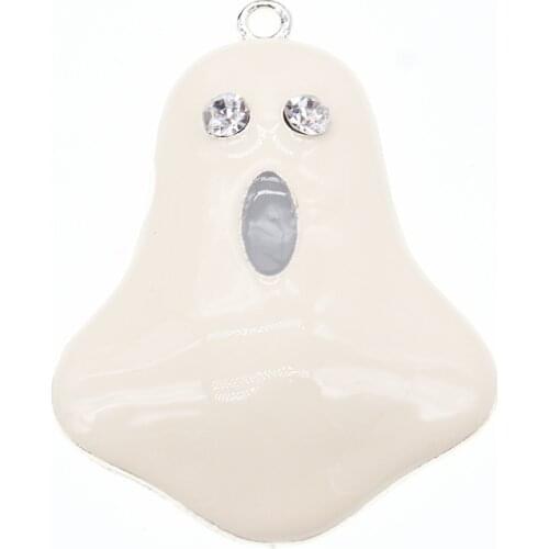 DIY custom charms Halloween ghost Rhinestone Pendant for chunky beads necklace