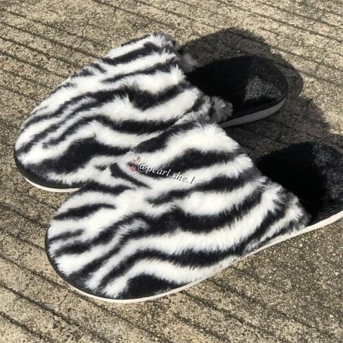 Designer Girl Fashion Fur Slippers Wholesale Faux Fur Cross Indoor Floor Slides bedroom slippers for women