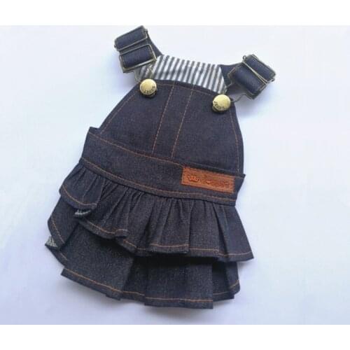 Dog Denim Clothes For Small Breeds Of Dogs XS Dog Girl Clothes Chihuahua Dress For Small Pet Clothing Dress York Puppy Clothes