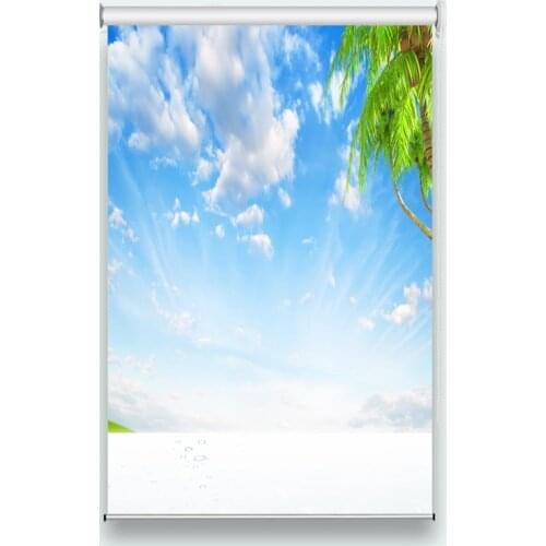 Photo Sky Roller Blinds Printing Shade Curtains For Window Living Room Bedroom Landscape Curtains