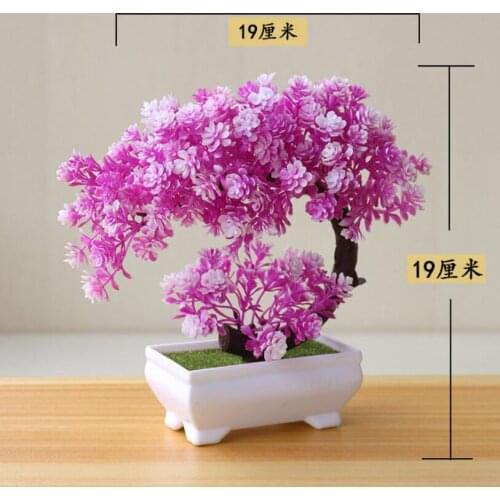 Ornaments Artificial Plant Bonsai Plastic Potted Small Fake Table Hotel Home Decor Tree Pot Garden Simulation Flowers Artificial