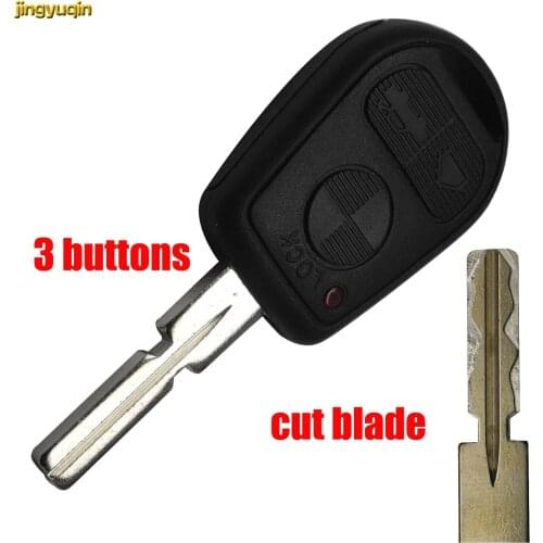 Jingyuqin 3 Button Cut Blade Car Key Replacement Remote Key Blade for BMW E31 E32 E34 E36 E38 E39 E46 Z3
